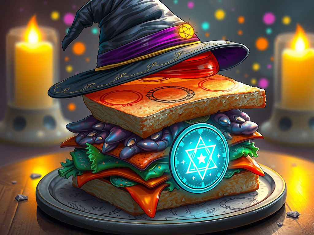 Mystical Sandwich Topped with Witch's Hat