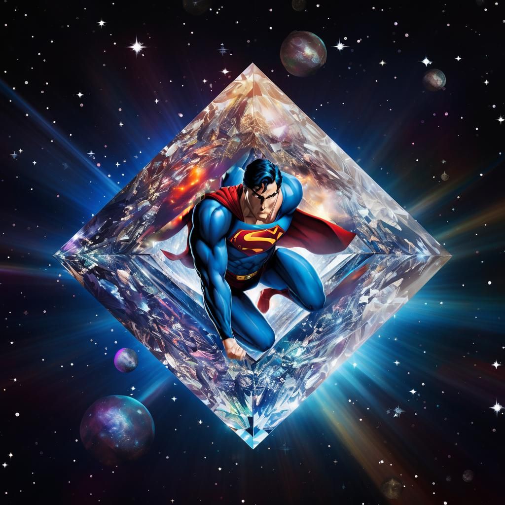 Superman Trapped: A Minimalist Digital Rendering