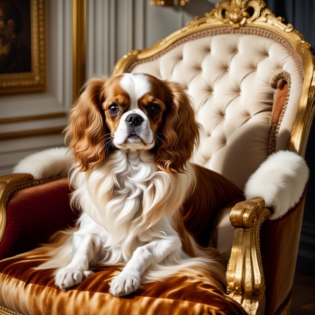 Cavalier King Charles Spaniel in Baroque Fantasy Realism