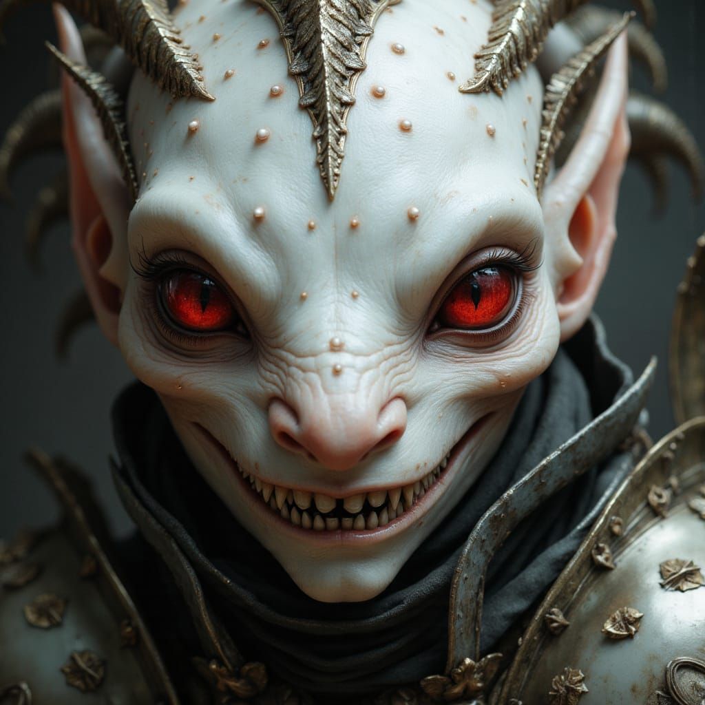 Alien Portrait in Brushed Oils Style