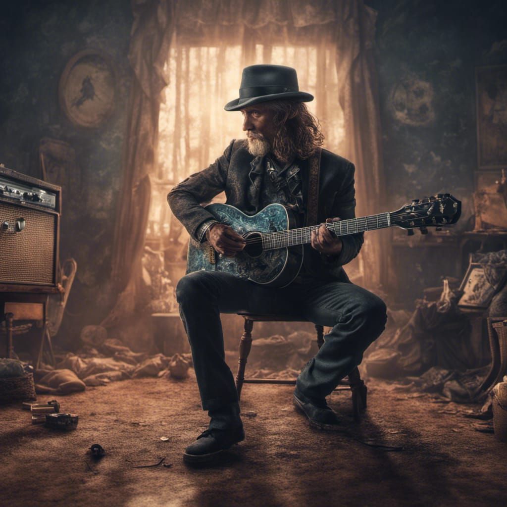 Dangerous Dan Plays Blues: Digital Matte Painting
