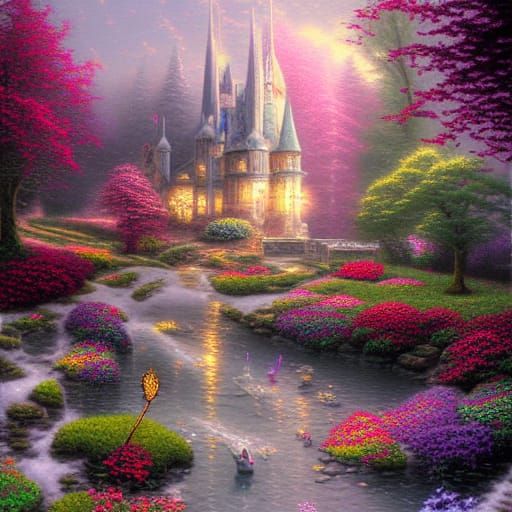 Ethereal Prince in a Misty Fantasy Landscape