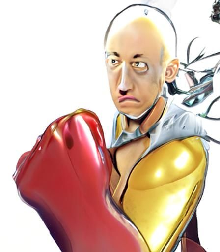 One Punch Man in Pixar Style 3D Art