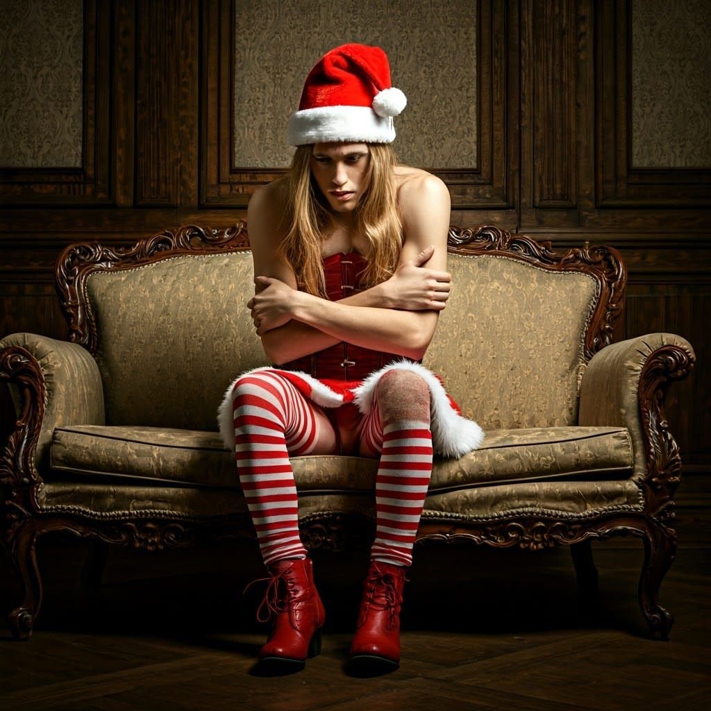 Sleek Santa's Helper in Crimson Red