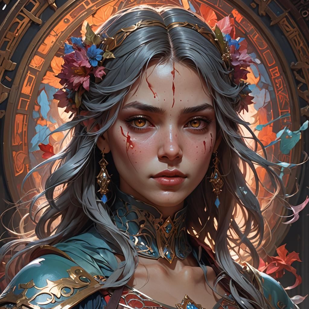 Gorean Girl Portrait in Hyperdetailed Digital Art