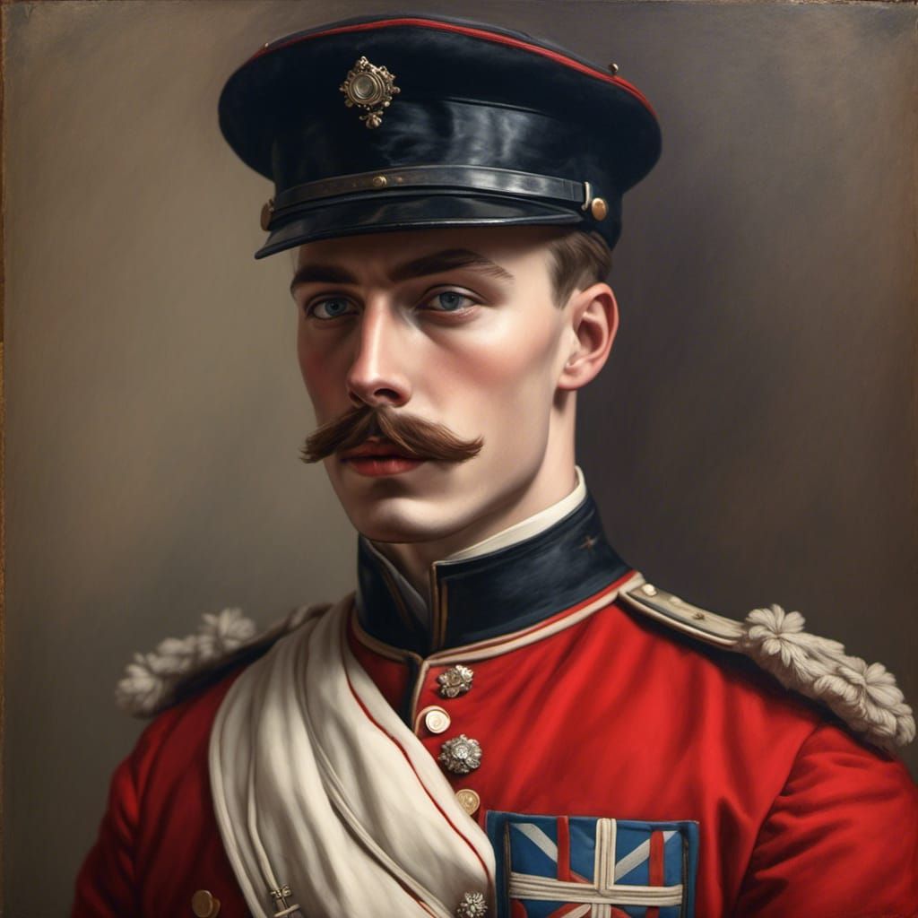 Handsome Edwardian Soldier Portrait