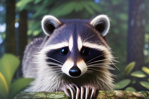 Raccoon Begging for Food: Studio Ghibli Anime