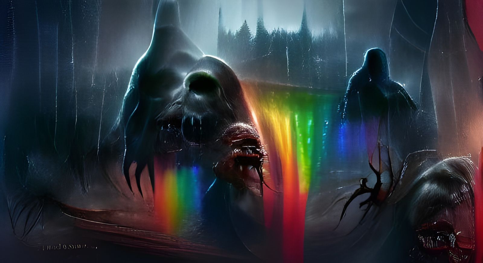 Sinister Rainbow in a Dark Fantasy Style