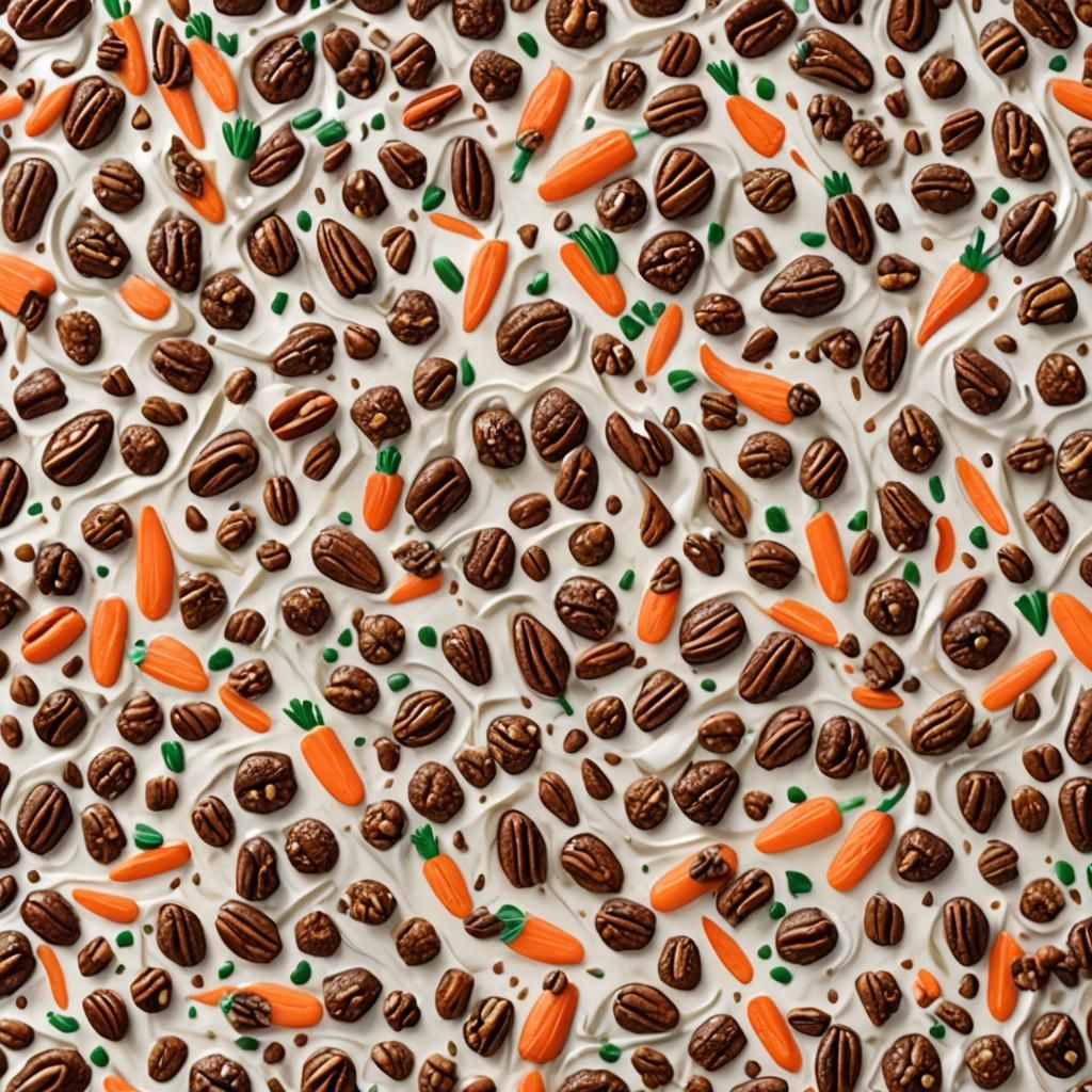 Colorful Carrot Cake in Gouache Candyland Style