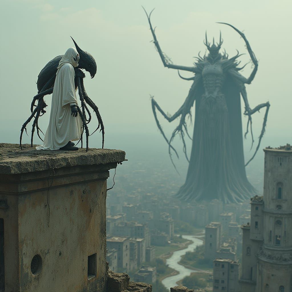 Ninja Warrior in White Watches Dark Knight's Legion