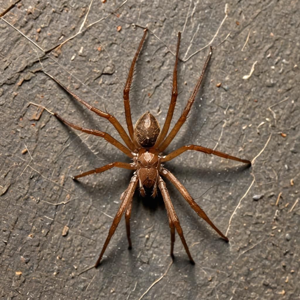 Detailed Macro Photo of a Brown Recluse Spider