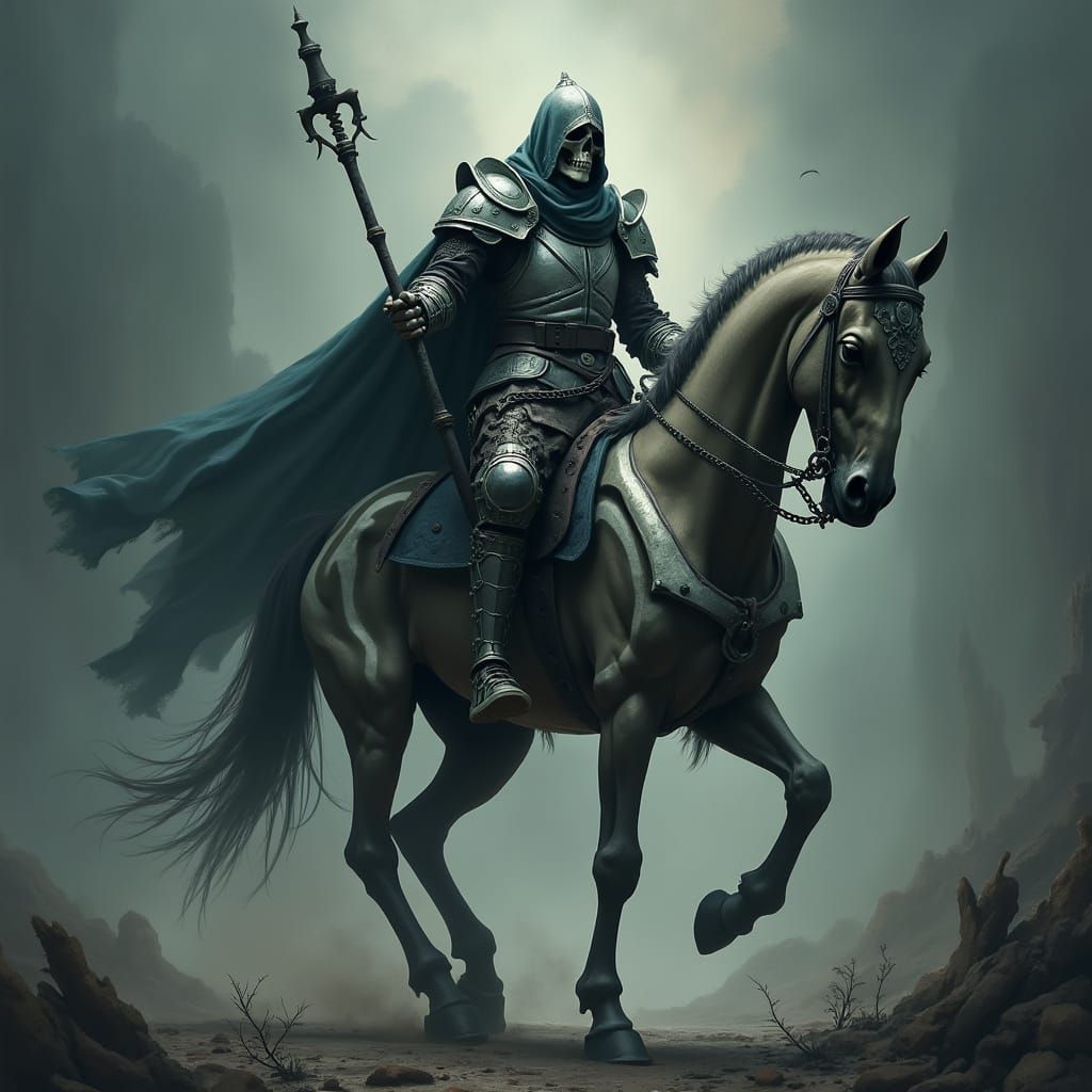 Dark Fantasy Death Knight on Undead Steed