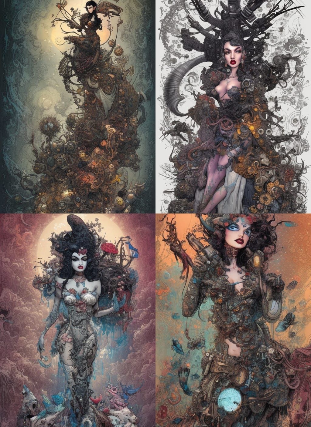 Hyper-Detailed Woman as Colorful Watercolor Splash Art