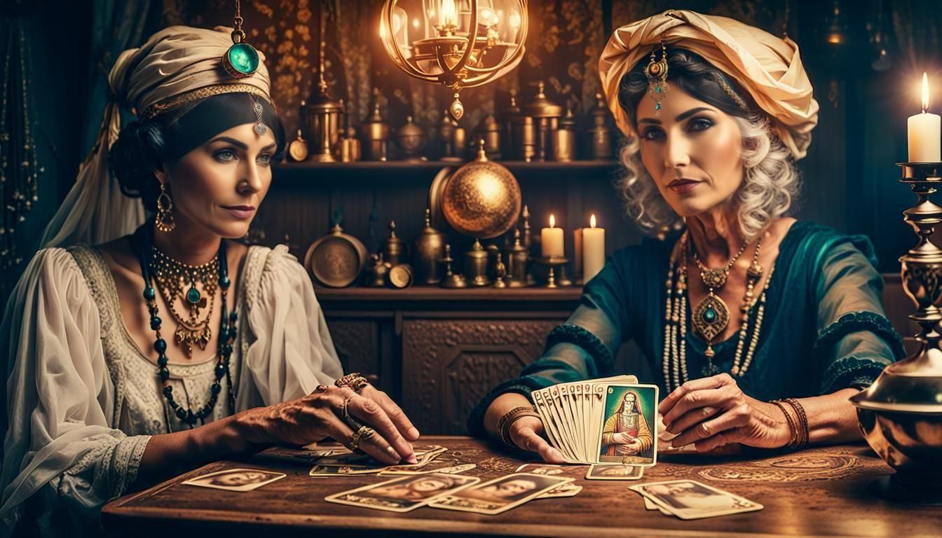 Gypsy Fortune Teller in Retro Style