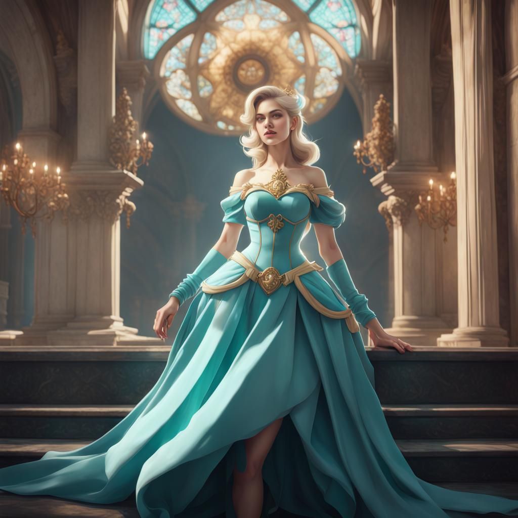 Rosalina Fashion Model Portrait in Art Nouveau Style