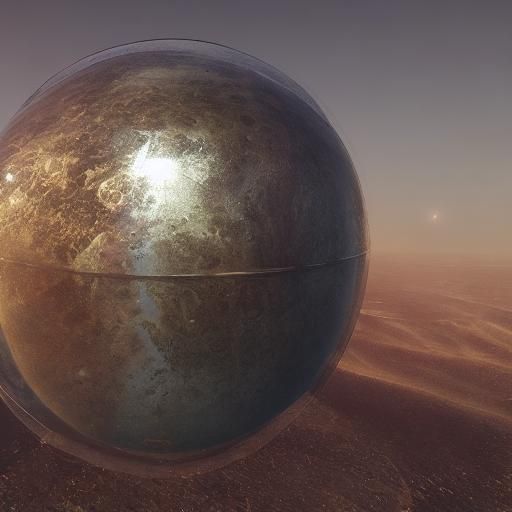 Futuristic Venus Planet with Intricate Mech Details