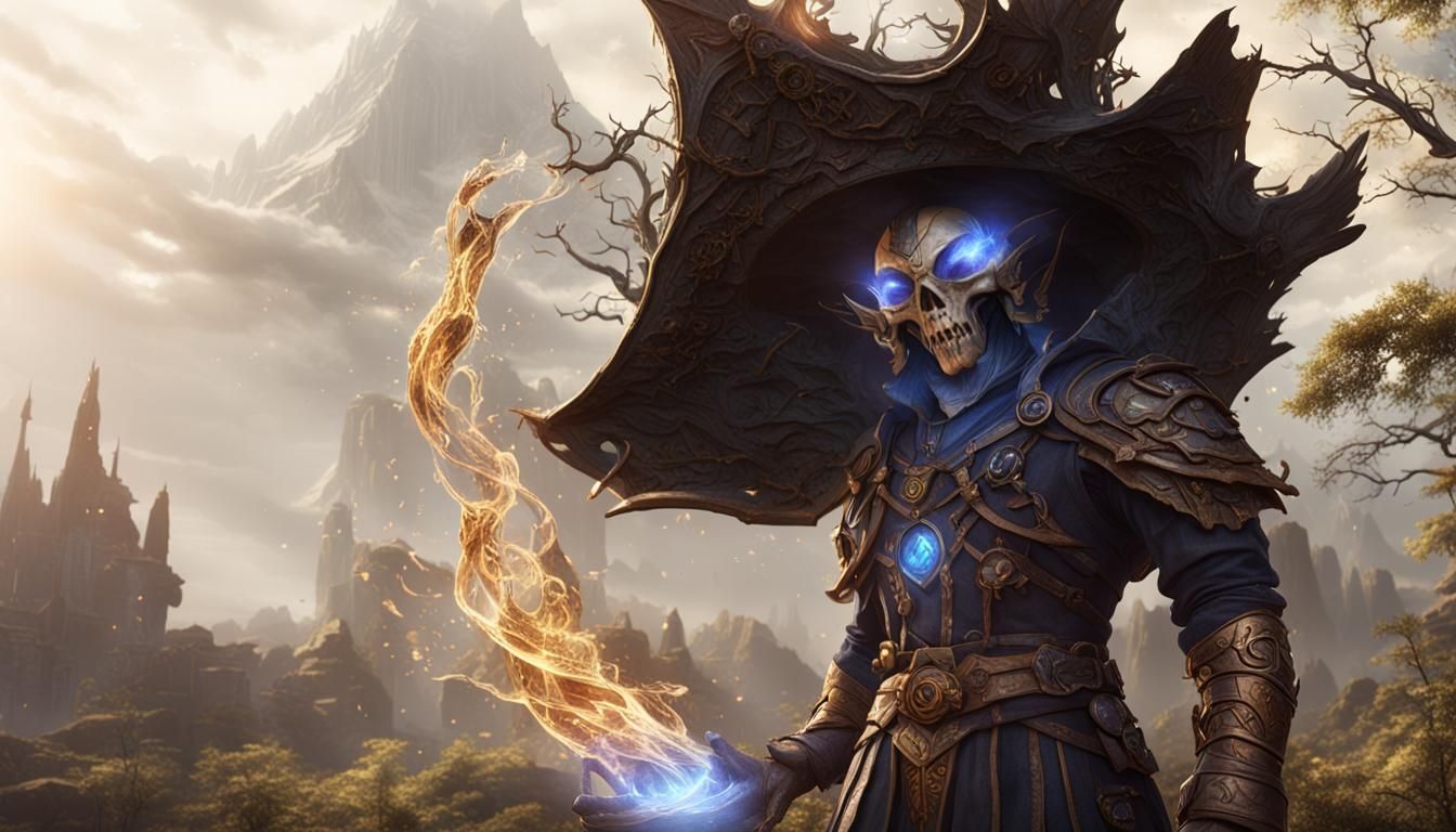 Runed Spellbook: Detailed Matte Painting in 8K