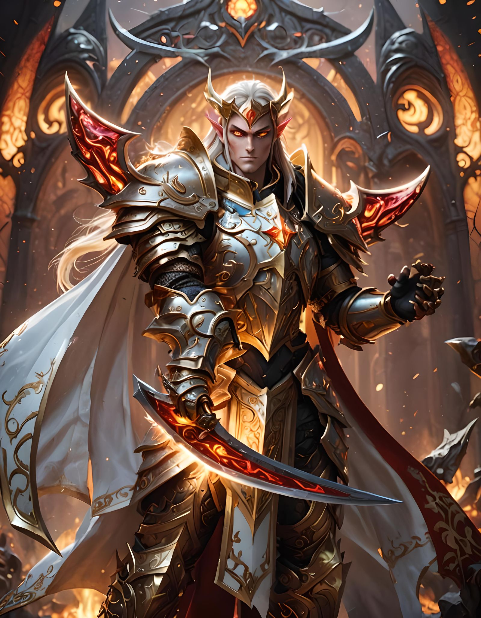 Blood Elf Paladin with Sword and Shield