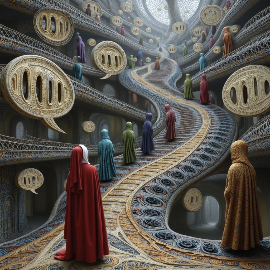 the clerks' empty words are deafening