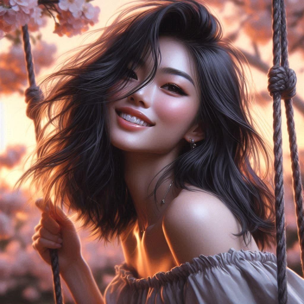 Swing Amongst the Clouds: Dreamlike Image