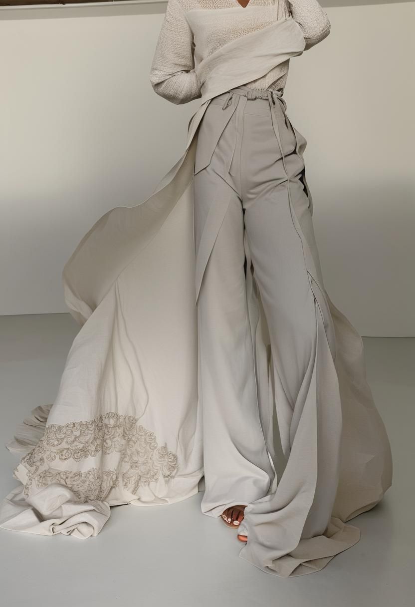 Female Model in Palazzo Pants and Afro Hairstyle