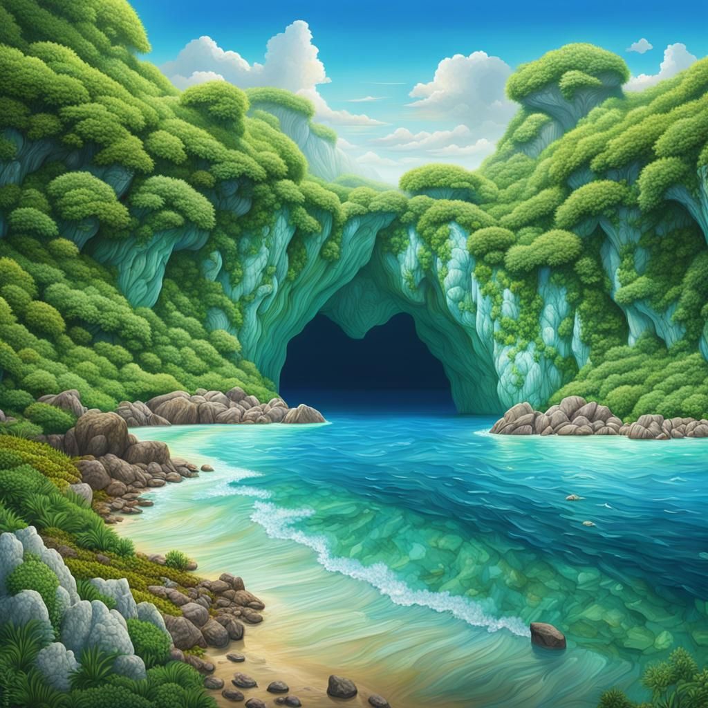 Hyper-Realistic Portal to a Vivid Coastal World