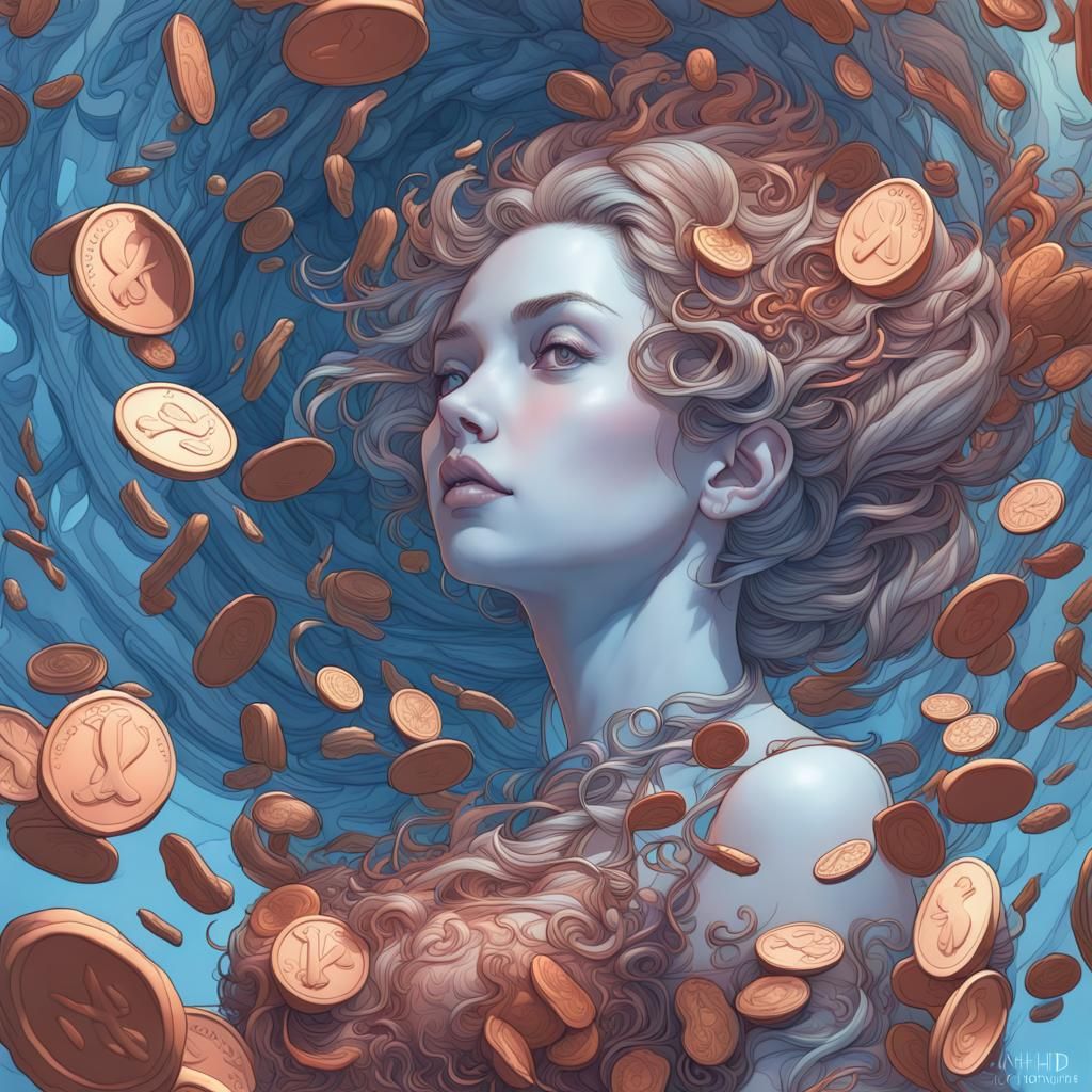Surreal Pennies from Heaven Digital Art