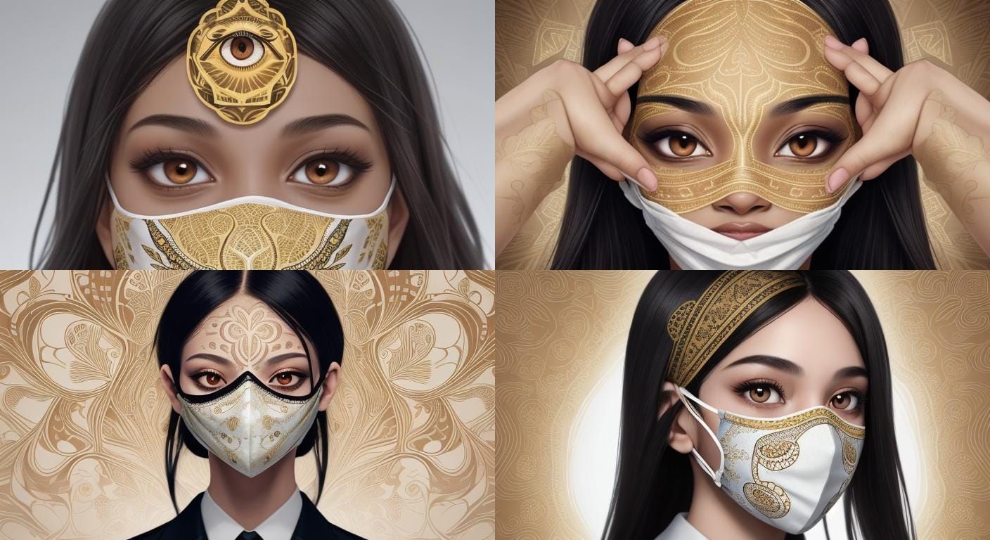 Surreal Portrait: President Behind Golden Mask