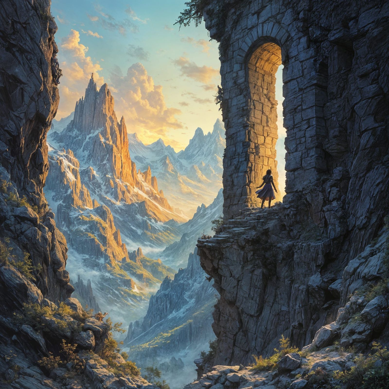 Ethereal Adventuress Leaps Through Shattered Portal in Whims...