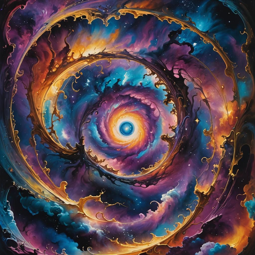 Cosmic Portal in Deep Space: Surreal Dreamscape