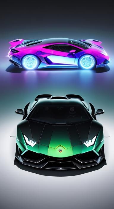 Cartoon Lamborghini Concept Art in Splash Style