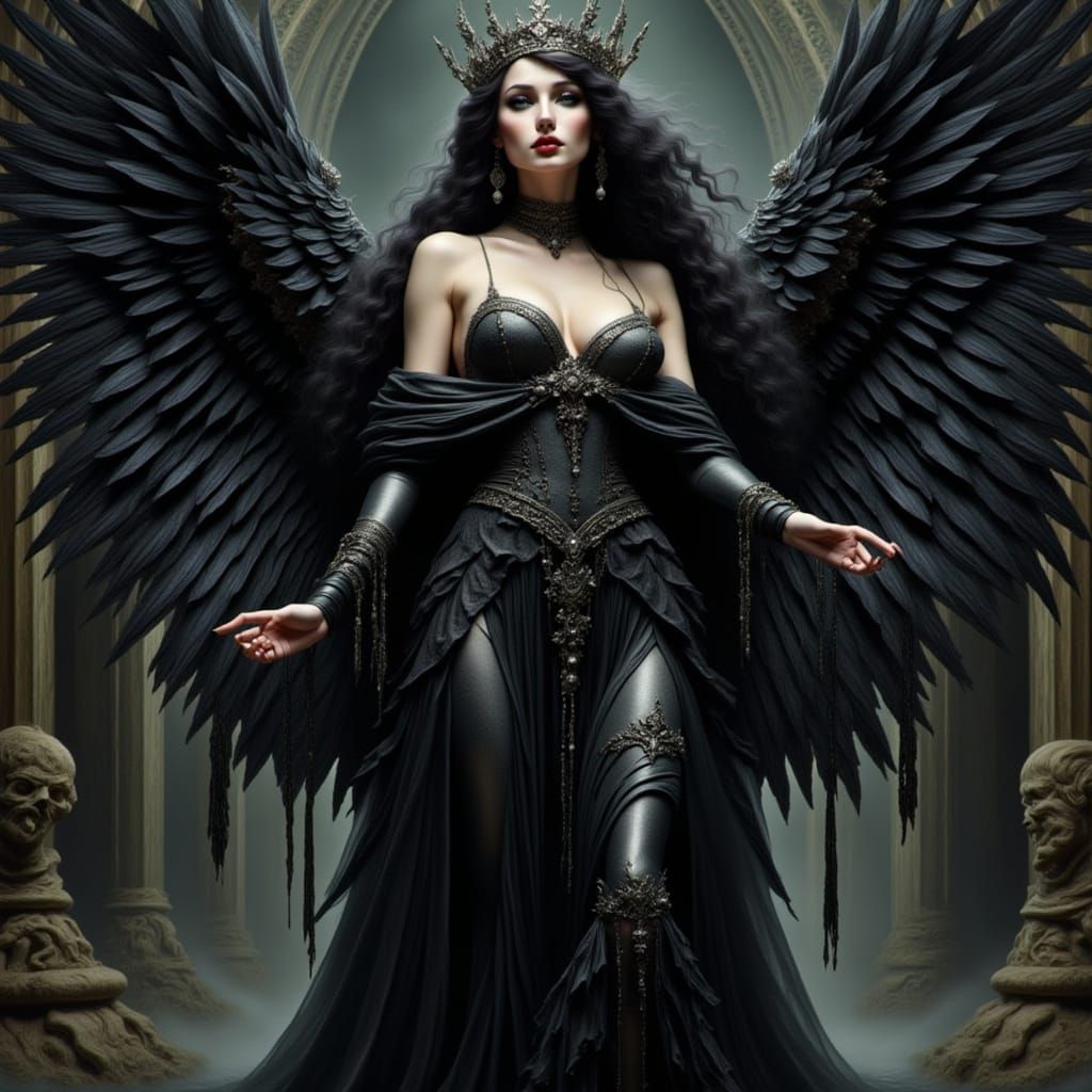 Gothic Princess Portrait in Dark Fantasy Style