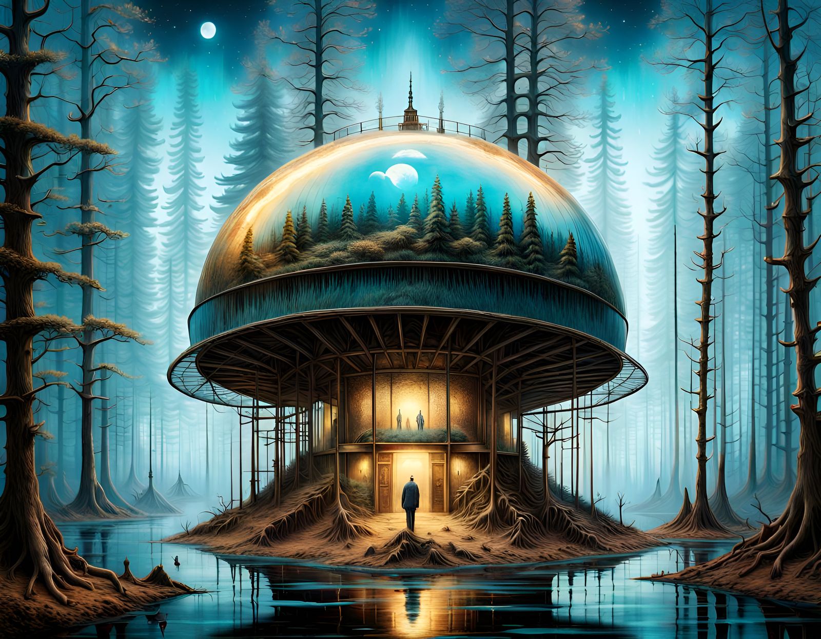 Blue Forest: A Sci-Fi Fine Art Piece