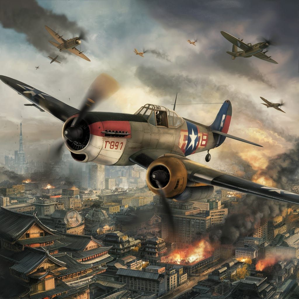 1945 Flight over Tokyo