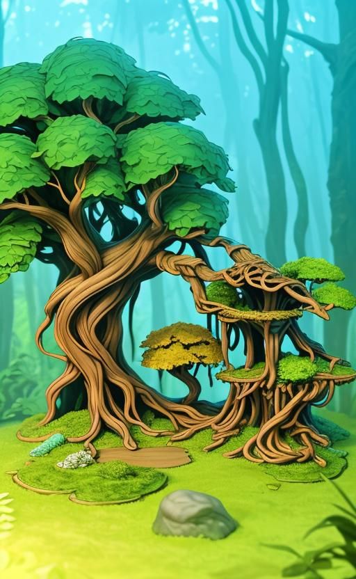 Enchanted Forest Chair: Magical Realism Furniture