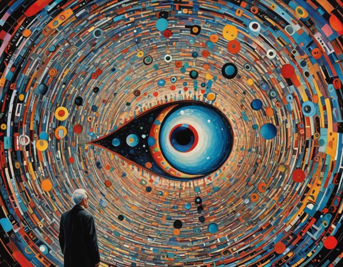 Binary Code Dream in Expressionist Style