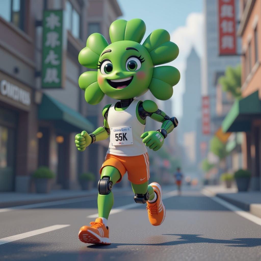 Happy Shamrock Runner in Futuristic Davenport