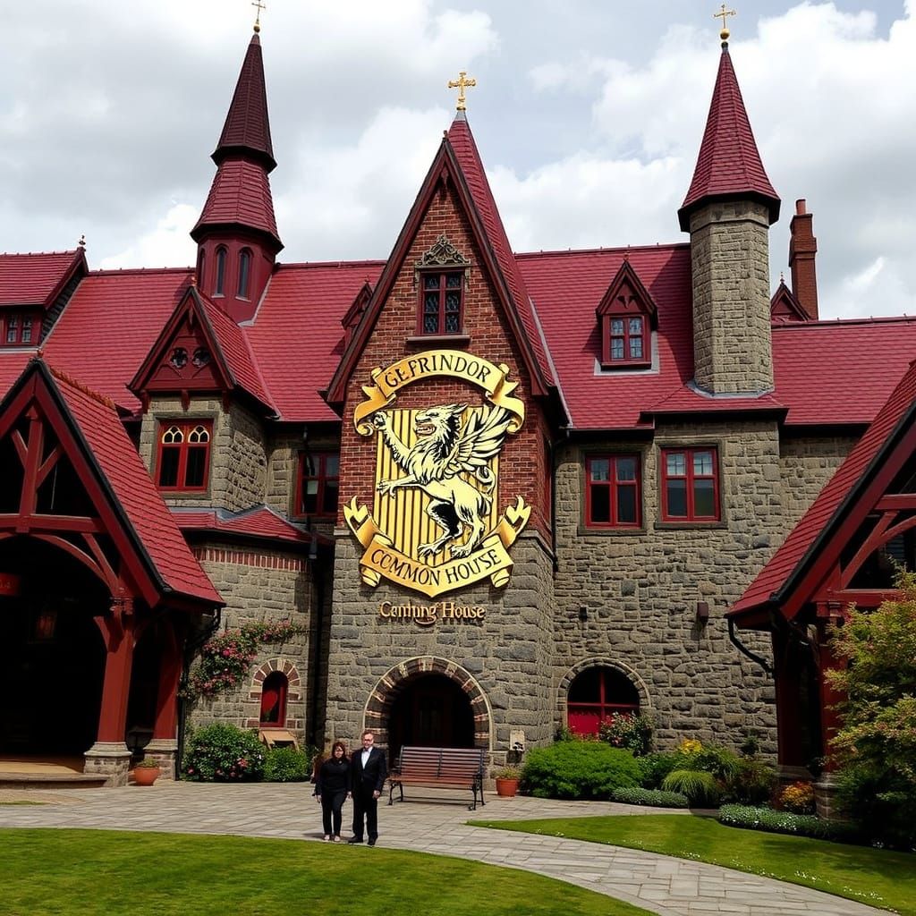 Gryffindor Common Room in Medieval Castle Style