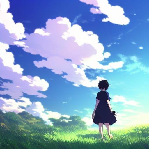 Anime Key Visual: Ghibli Style, Deep Color