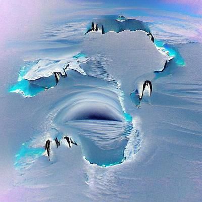 Barren Antarctica Landscape Under Cloudy Sky