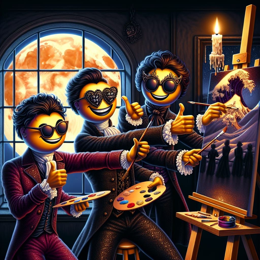Eccentric Emoji Artists Under the Blood Moon