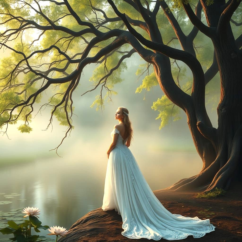 Dreamy Hyperdetailed Fantasy Landscapes in Soft Mist