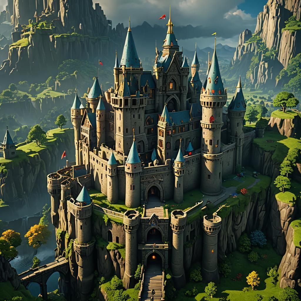 Hyrule Castle: Detailed Matte Painting in 8k