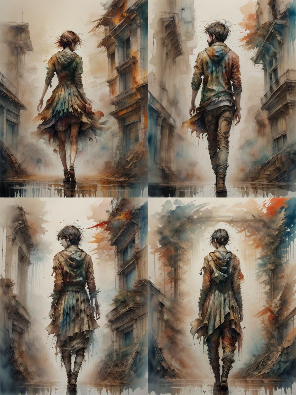 Socrates Immersed in Earthy Abstract Expressionism