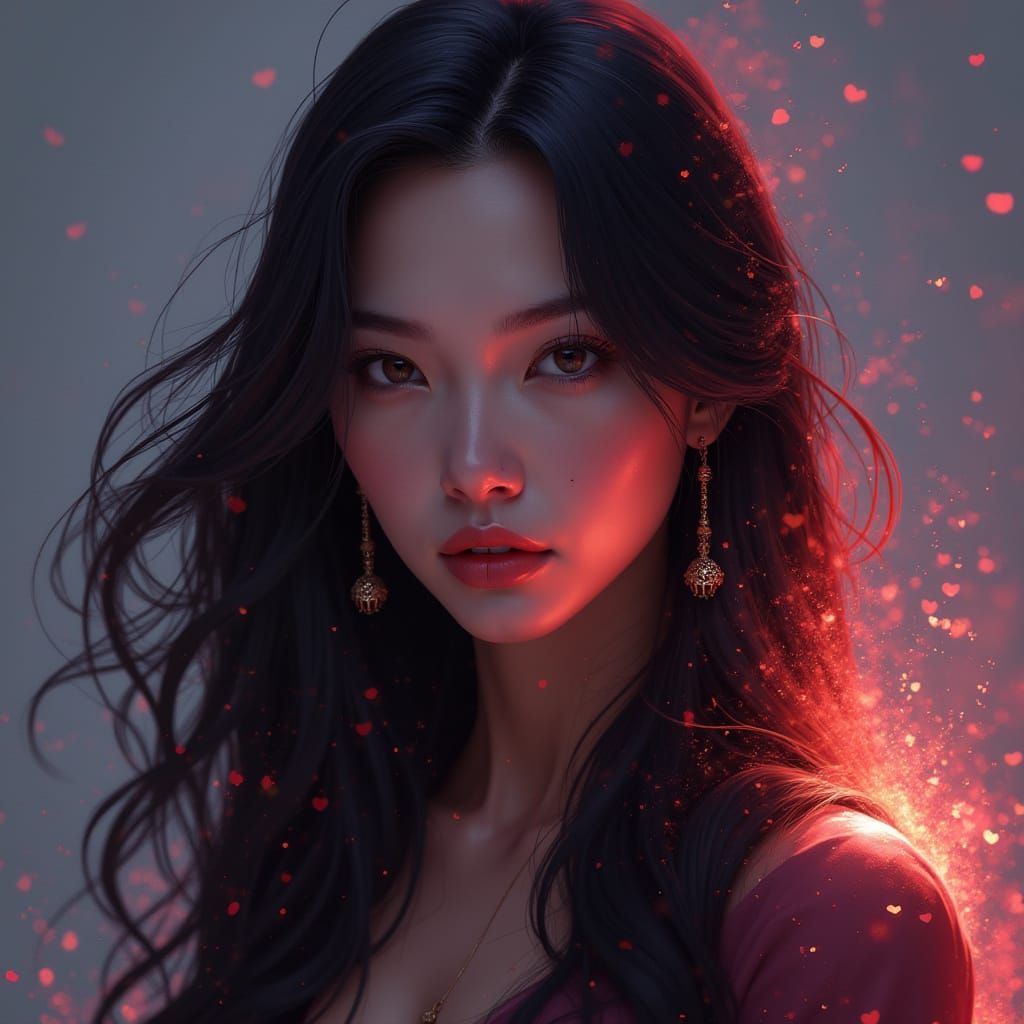 Ethereal Portrait of a Dominant Figure in a Hyperrealistic S...