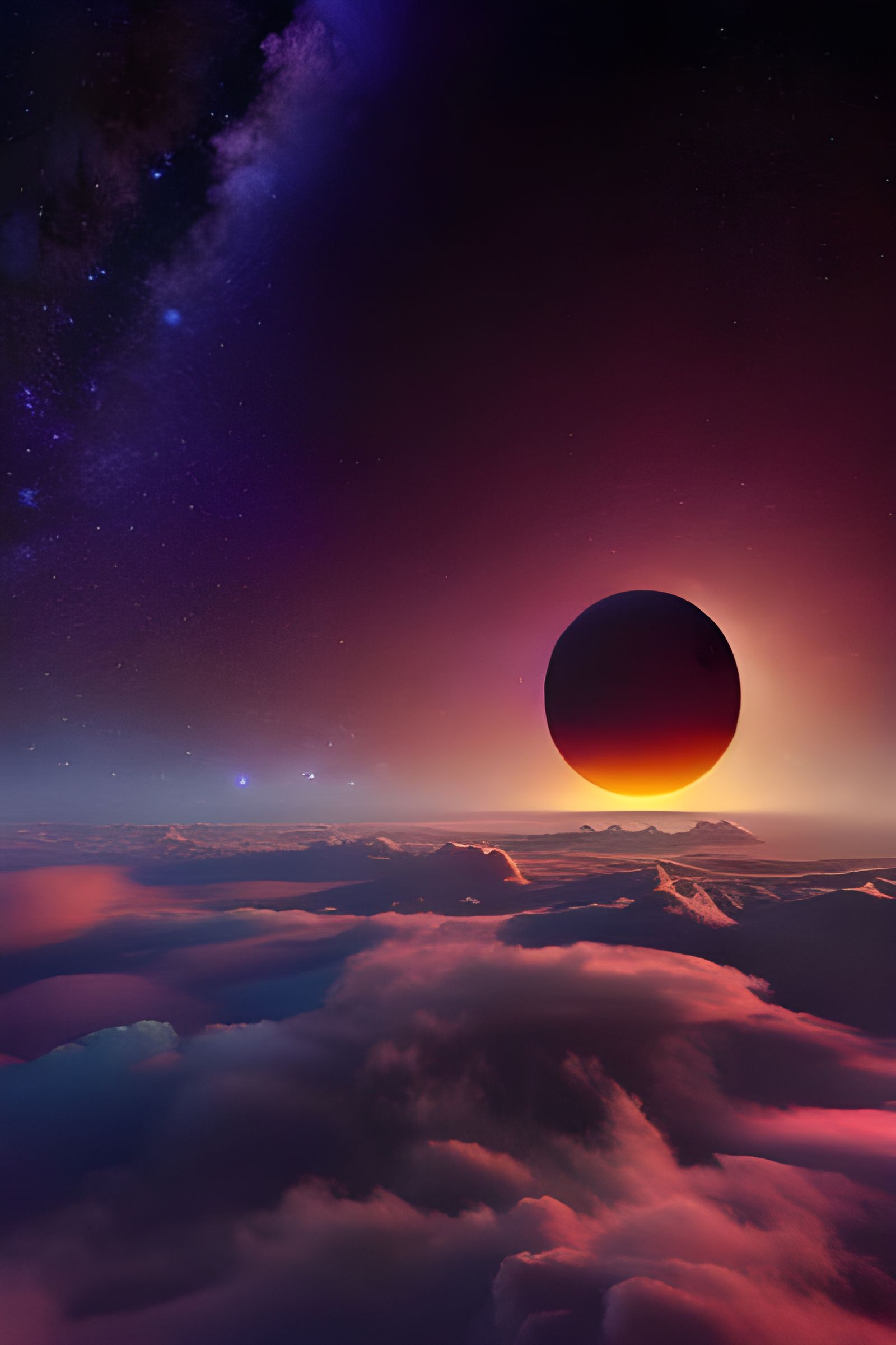 Victorian Van Gogh in Tron Starry Night