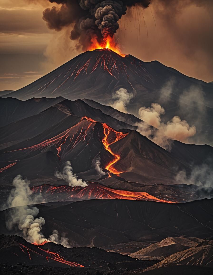 Dramatic Mount Etna Eruption in Cinematic Style