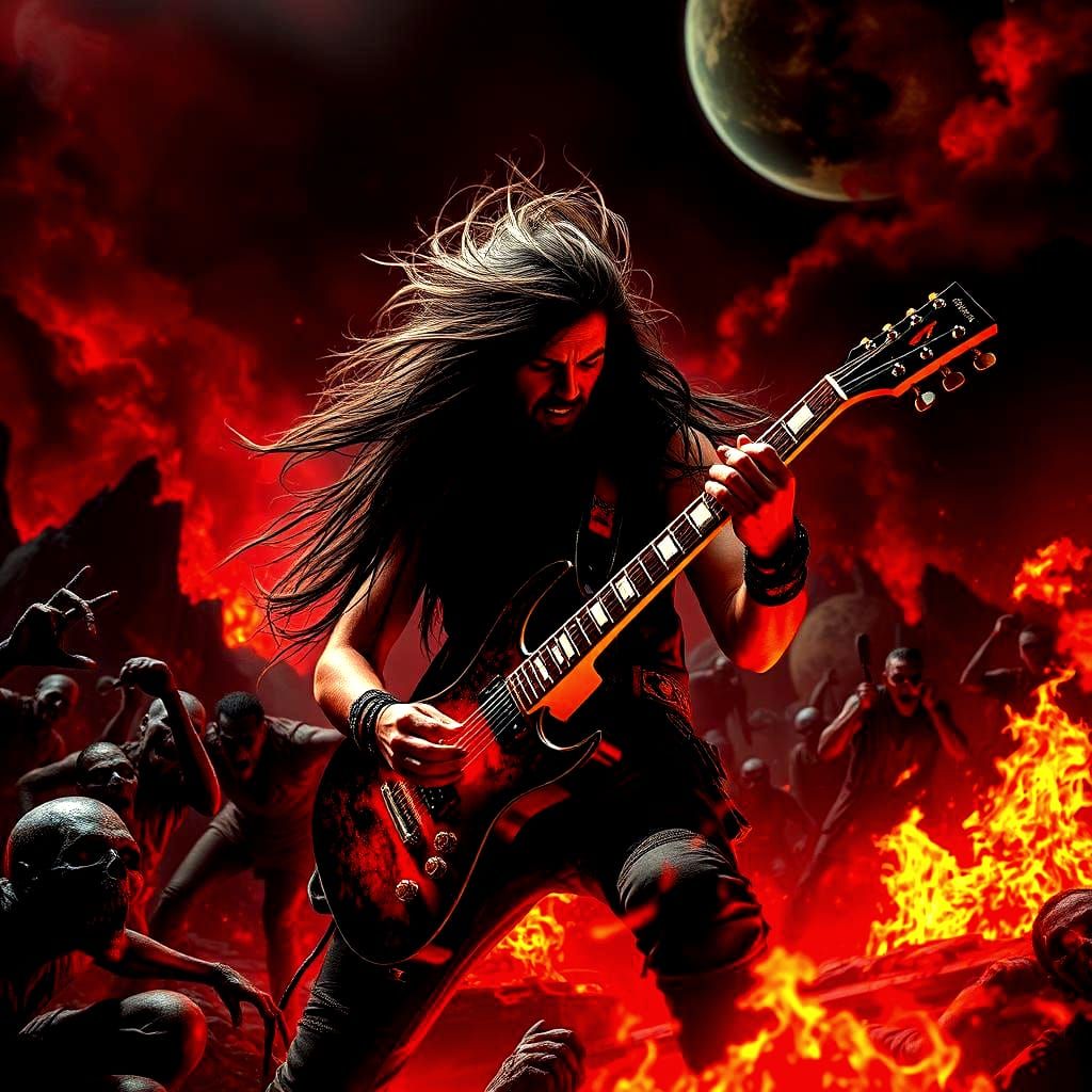 "Hellfire" -  Heavy Metal Band LP Cover