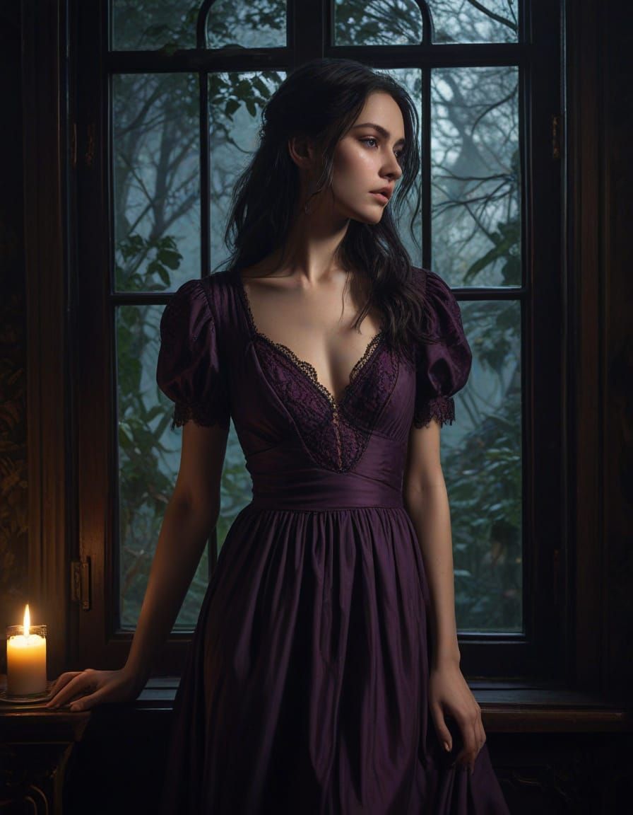 Victorian Twilight with a Haunting Presence