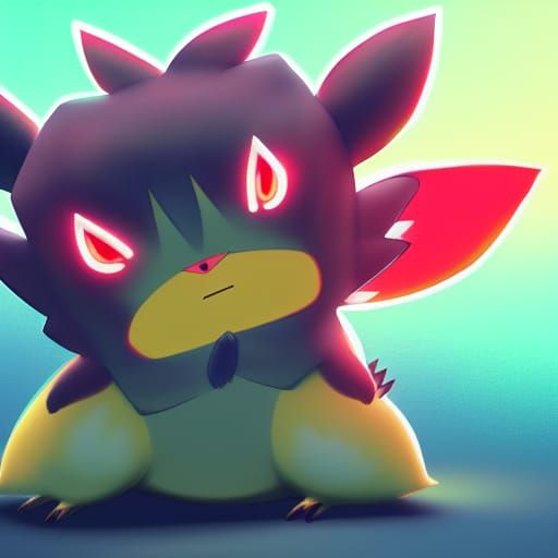 Cute Electric Pokemon in Detailed Fantasy Art
